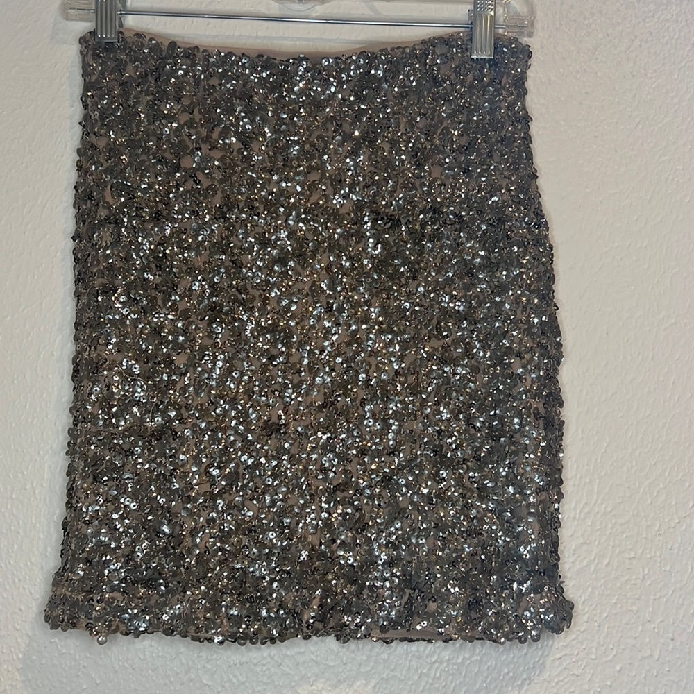 Bronze sequin skirt